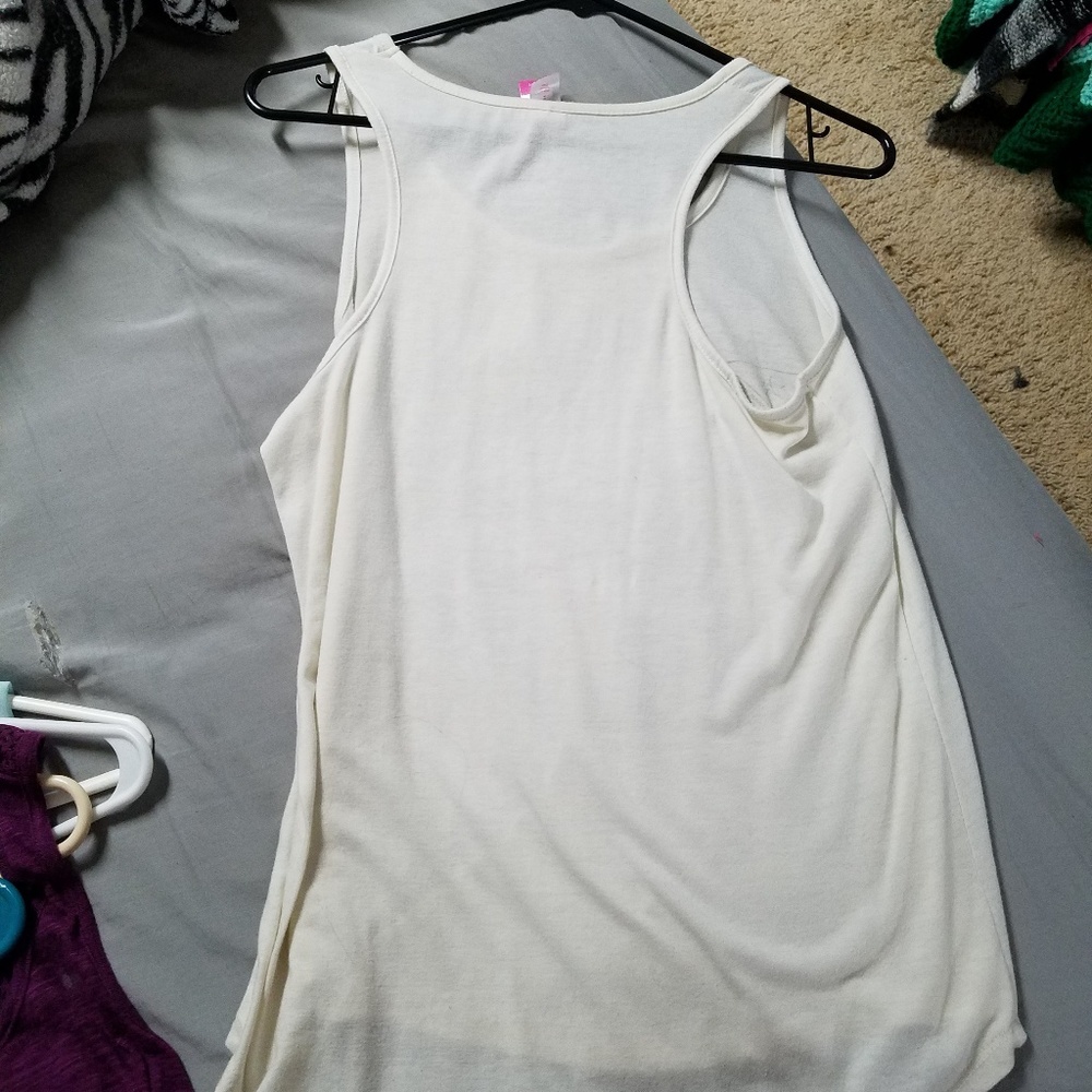 Cream colored elephant tanktop